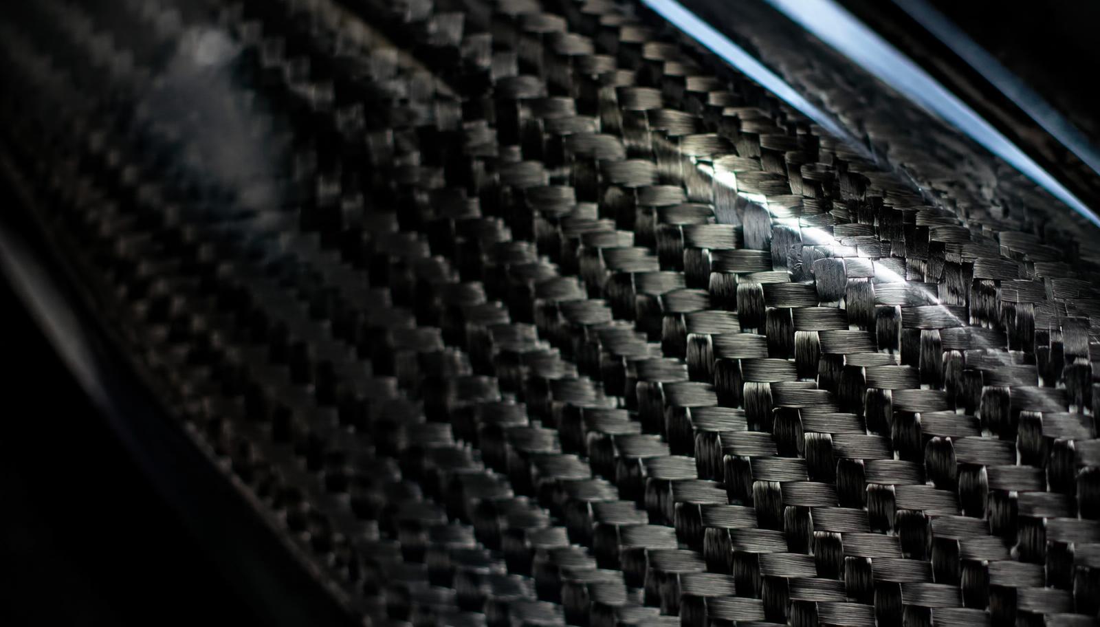 Macro view of 3K twill carbon fiber weave